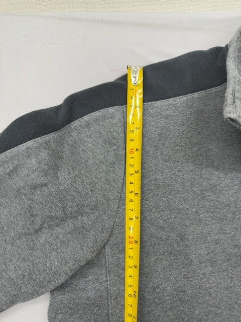 Nike Men's L Grey Full-Zip Fleece Hoodie Swoosh Long Sleeve