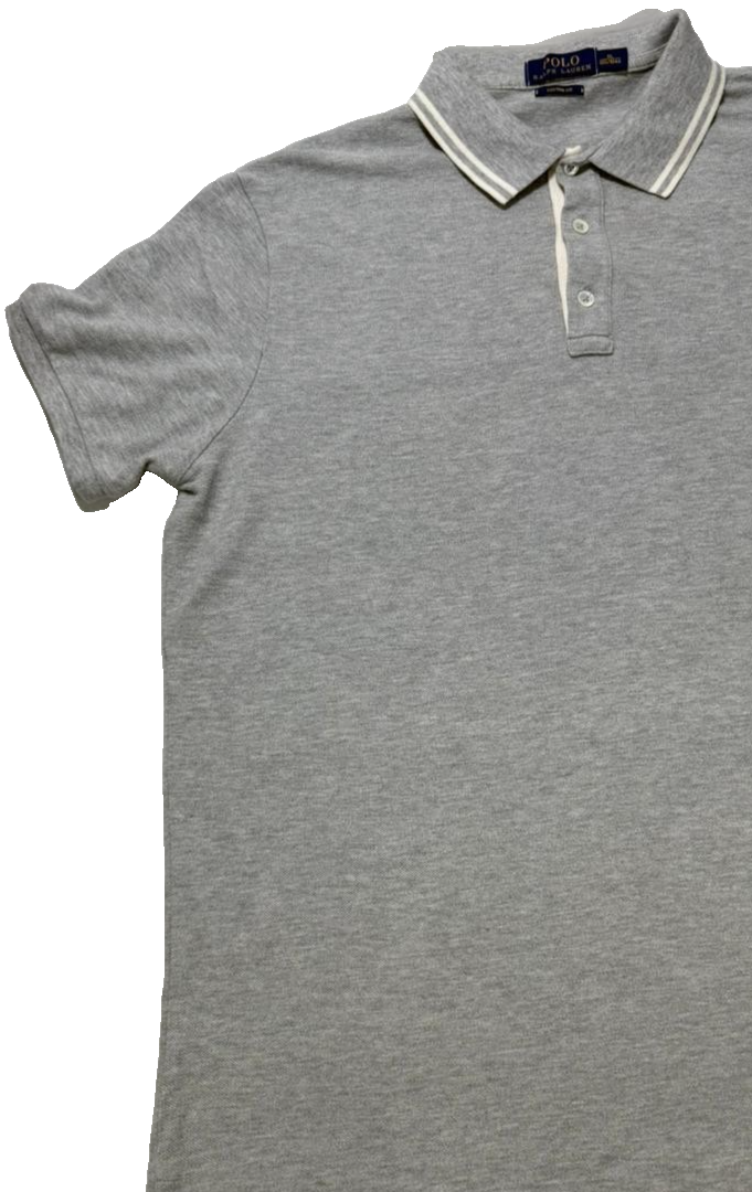 Polo Ralph Lauren Custom Fit Gray Polo Shirt XL 100% Cotton XL