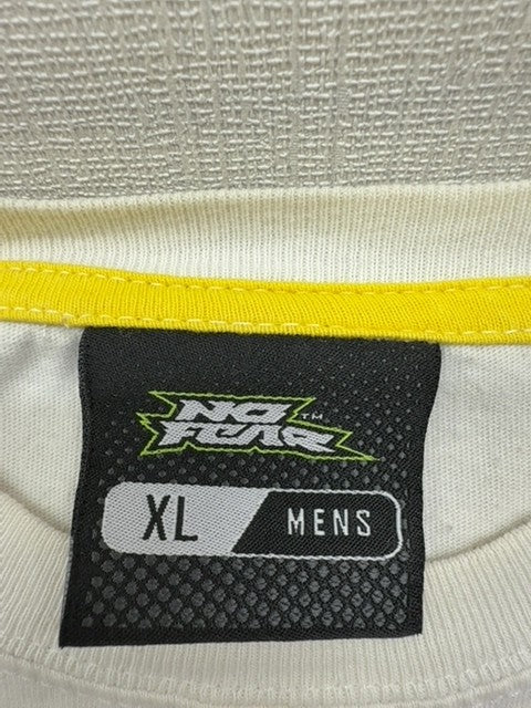 No Fear Men's XL White Motocross Cotton T-Shirt
