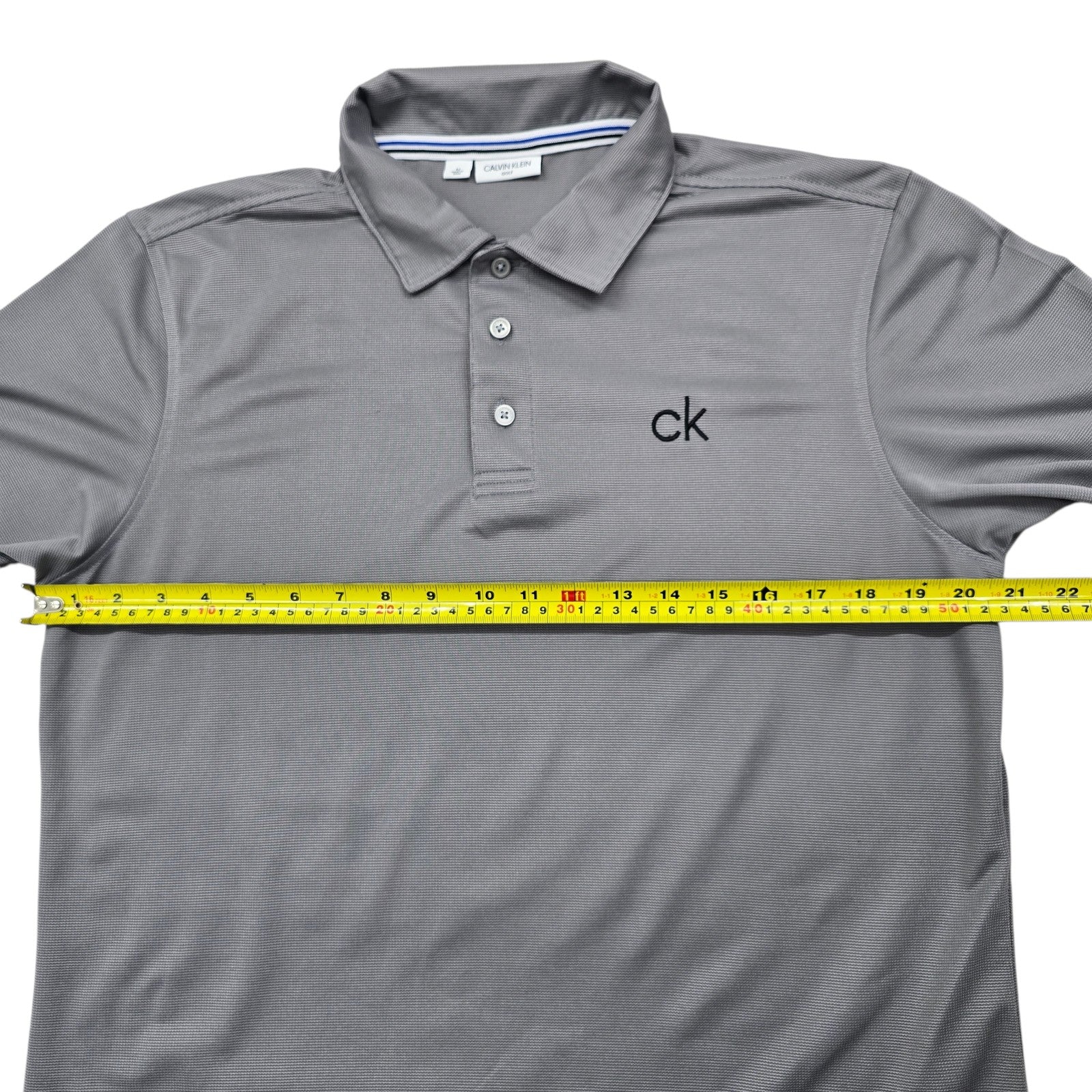 Calvin Klein Men Gray Polo Shirt size M product image 7