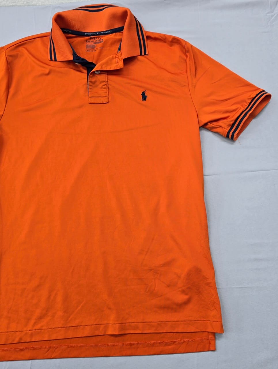 Polo Ralph Lauren Men's Orange Performance Polo Shirt Size L