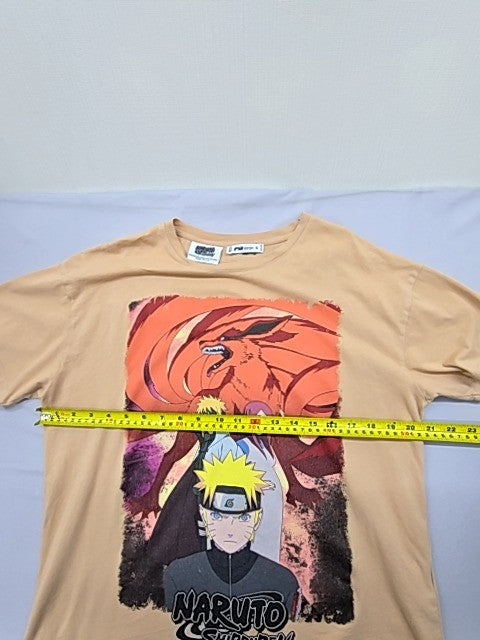 FB Sister Naruto Uzumaki Beige S Unisex T-Shirt Vintage 2002 Cotton