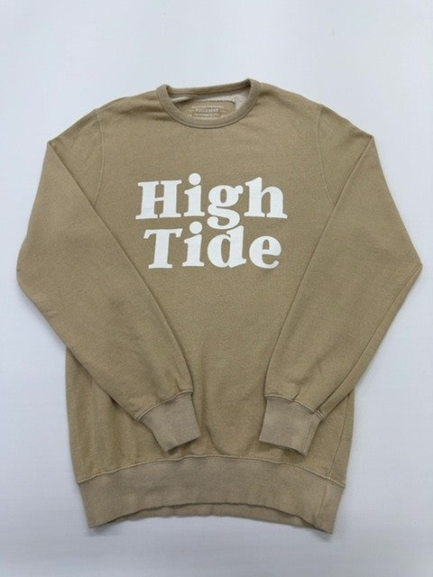 Pull&Bear Boys Tan Graphic Crew Sweatshirt Size S Pullover