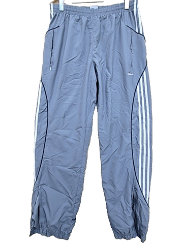 Adidas Men's Grey 3-Stripes Track Pants XL