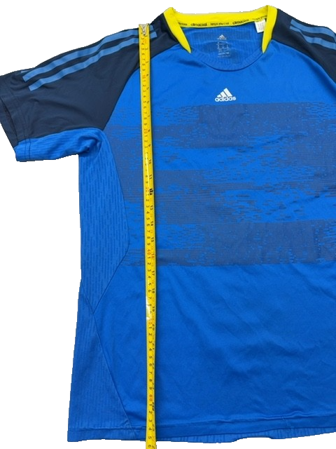Adidas Men's Blue Striped Climacool T-Shirt Size M