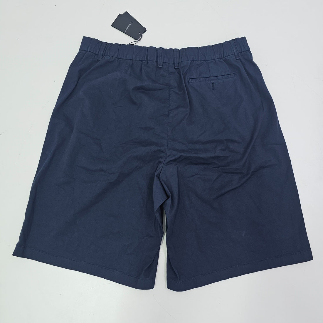 Giorgio Armani Bermuda Pleated Shorts Trunks Navy 52 Bnwt