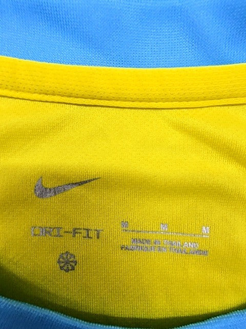 Nike Men's Yellow Dri-FIT Football Shirt Size M Short Sleeve