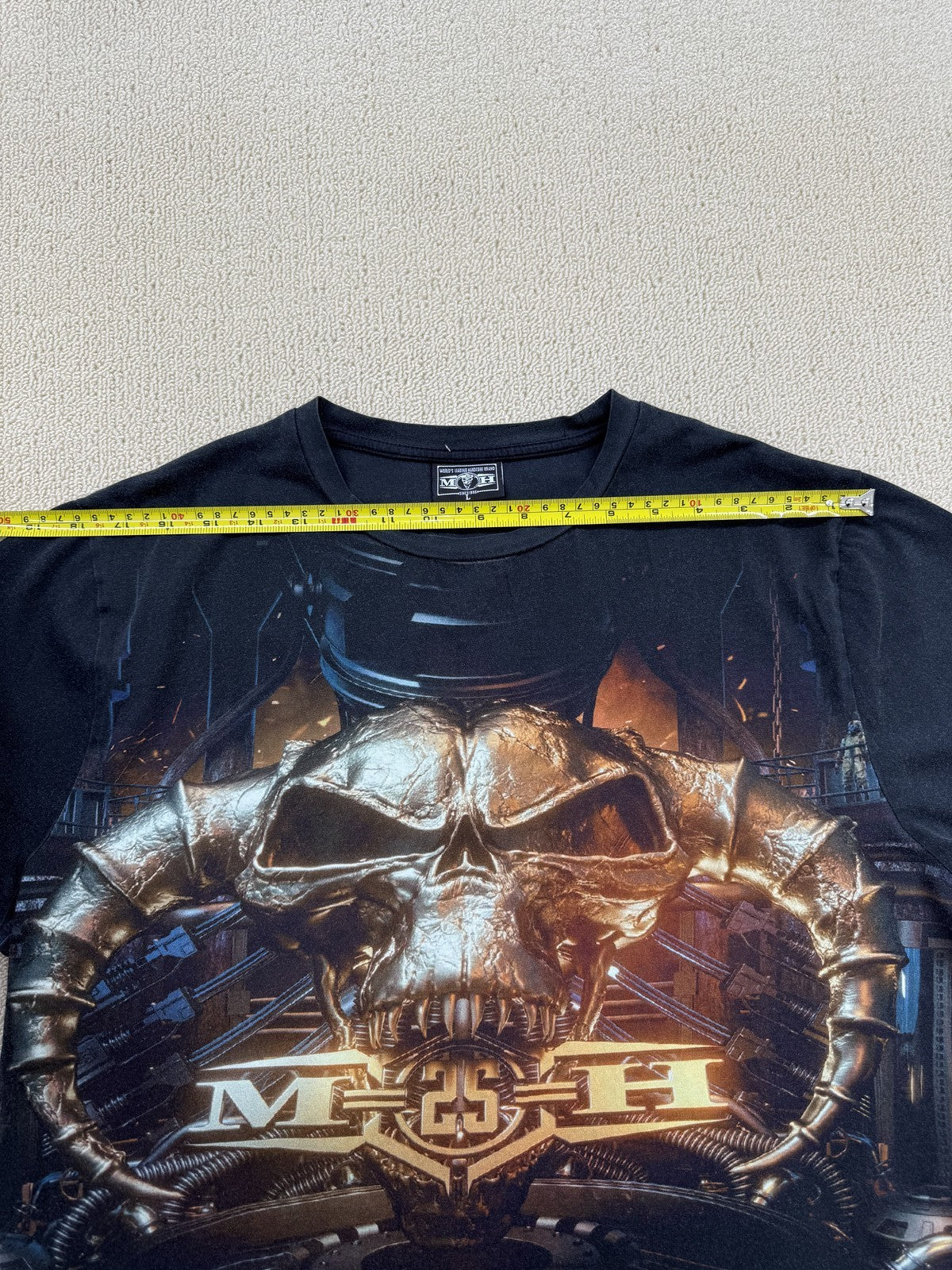 Masters of Hardcore Black Skull Crewneck Short Sleeve T-Shirt L