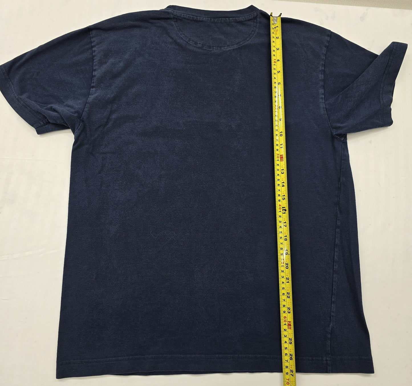 Champion Men's Navy Blue Iconic T-Shirt L Vintage USA Embroidered Logo