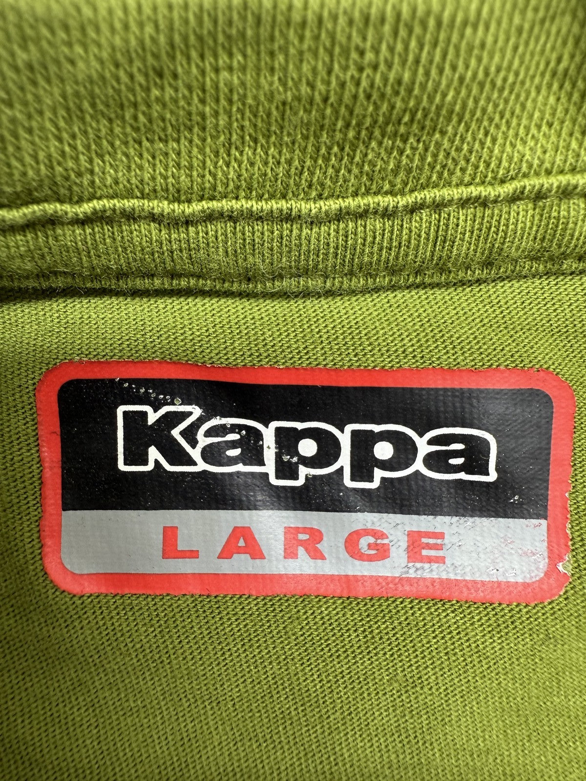 Kappa Men's Green Solid Short Sleeve Crew Cotton T-Shirt L