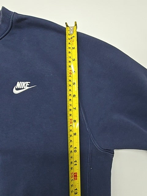 Nike Boys Navy Fleece Crewneck Pullover Hoodie Size S (6/7) Regular