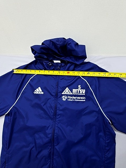 Adidas Men's M Blue Golf Rain Jacket Water-Resistant Full-Zip Hood
