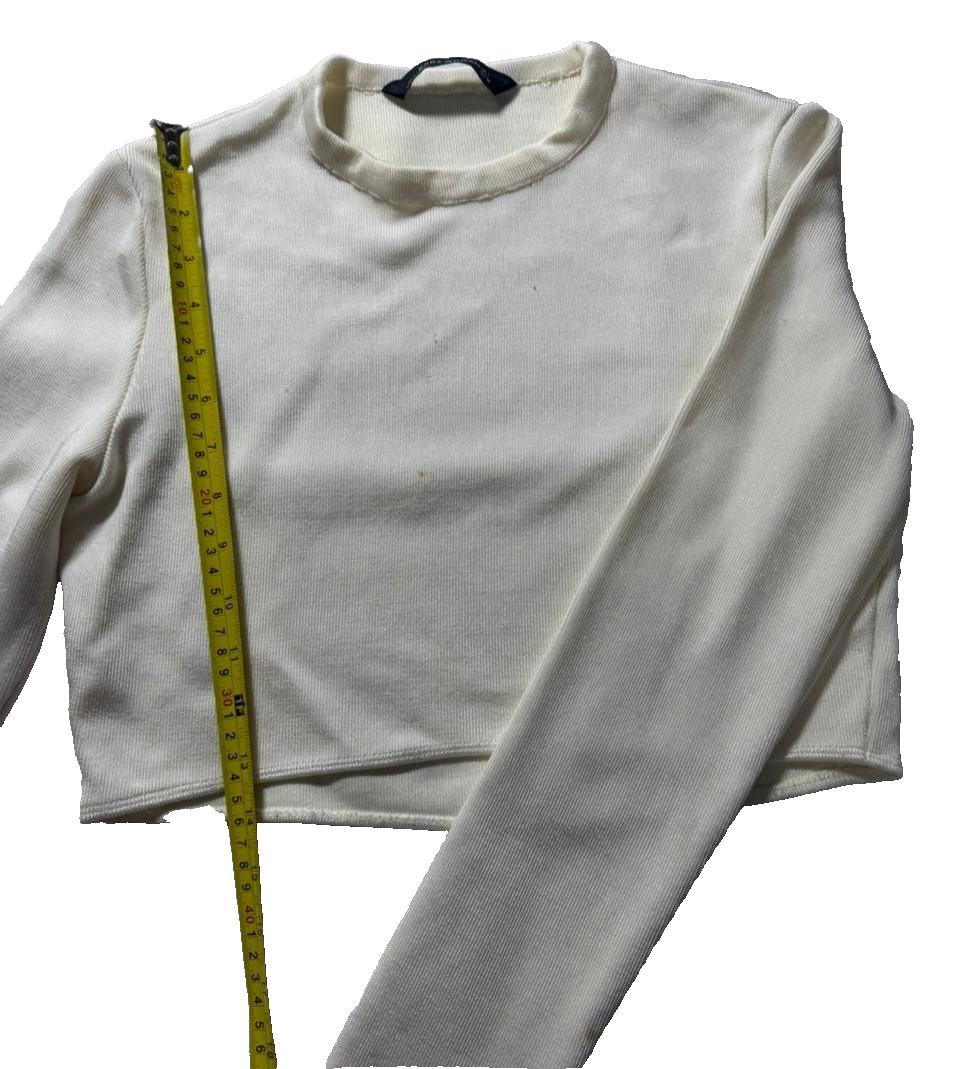Zara Women's Jumper Cream - Size L