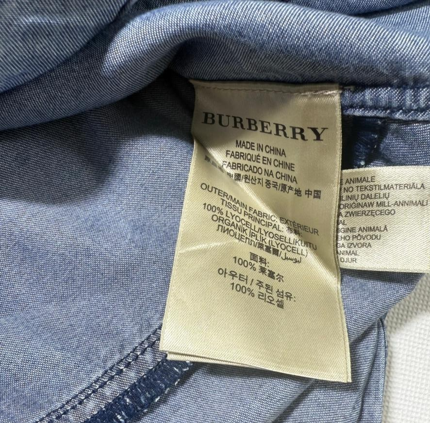 Burberry Brit Blue Denim Button Front Shirt | Size: XS