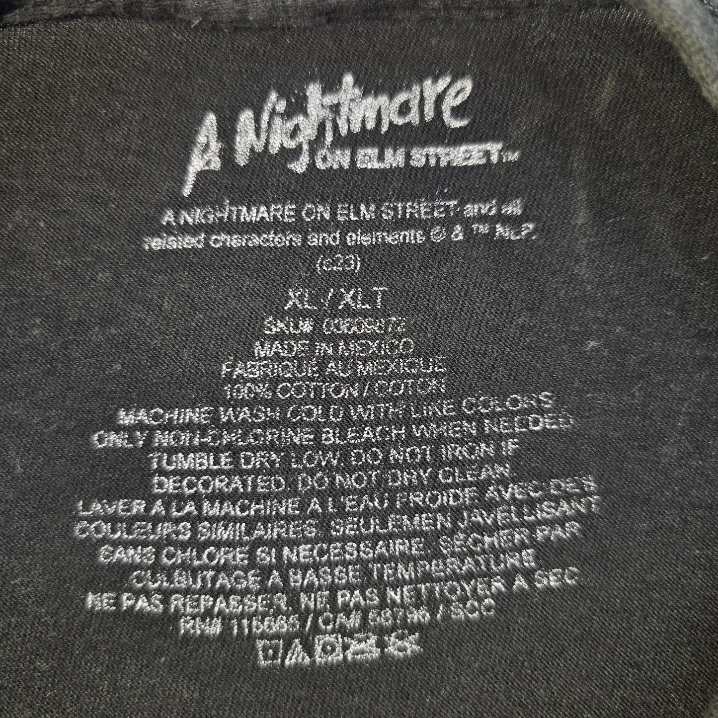 A Nightmare Mens Black Halloween Dreamer T-Shirt Size XL Regular