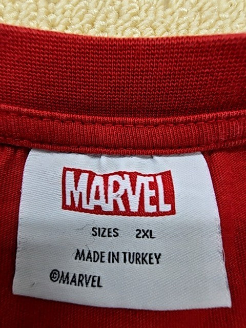 Marvel Men's Red 2XL Short Sleeve Color Block Graphic T-Shirt