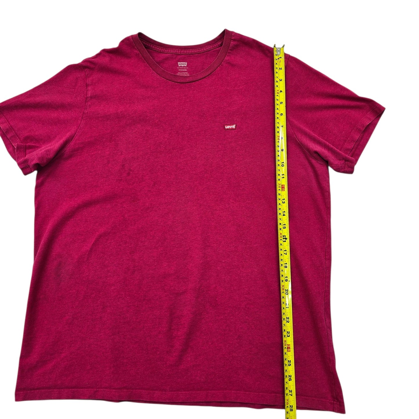 Levi's Men's Maroon Crew Neck T-Shirt Size XL