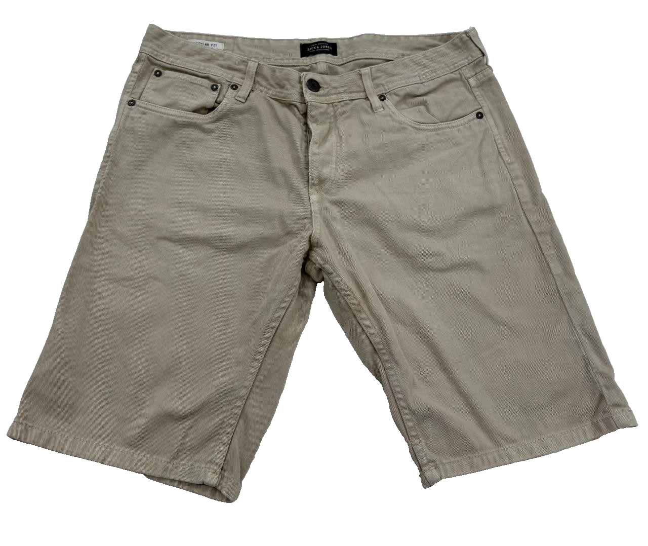 Jack & Jones Men's XL Gray Denim Regular Fit Shorts Ripped 5-Pocket