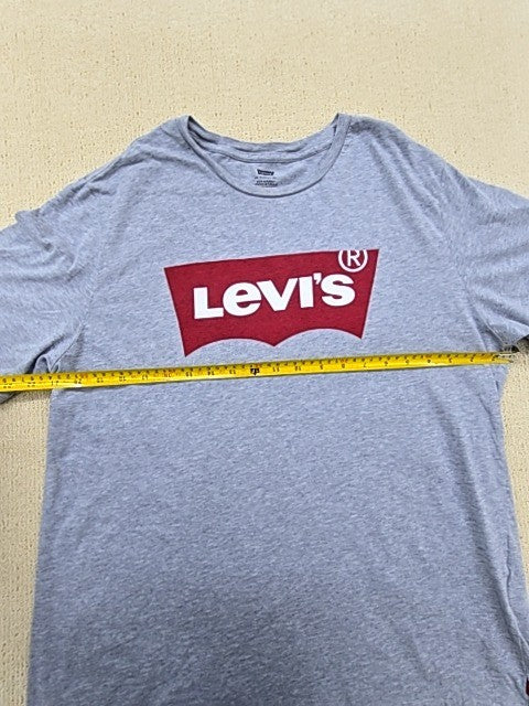 Levi's Men's XL Grey Cotton Crewneck Short Sleeve T-Shirt