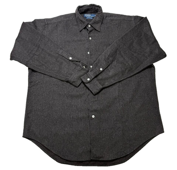 Polo Ralph Lauren Marlowe 100% Cashmere Button-Up Shirt Grey Men's Luxury L