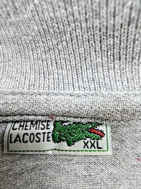 Lacoste Gray XL Men's Short Sleeve Polo Shirt Croc Logo