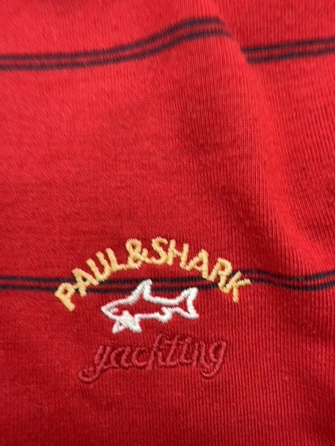 Hawaii 8 Sharry Men Red Striped Polo Shirt XL 100% Cotton Embroidered Logo