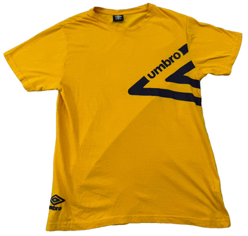 Umbro Men's Yellow Cotton Short Sleeve Crew Neck T-Shirt L