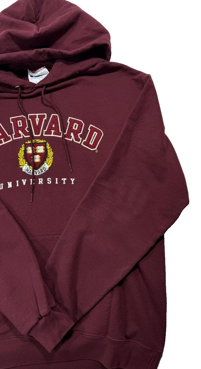 Maroon Harvard University Champion Hoodie - Size L