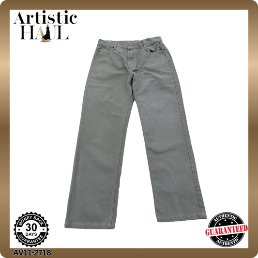 Vintage Levi's Men's Gray Jeans – Size 36x32, Straight Leg – Ref 04F8F