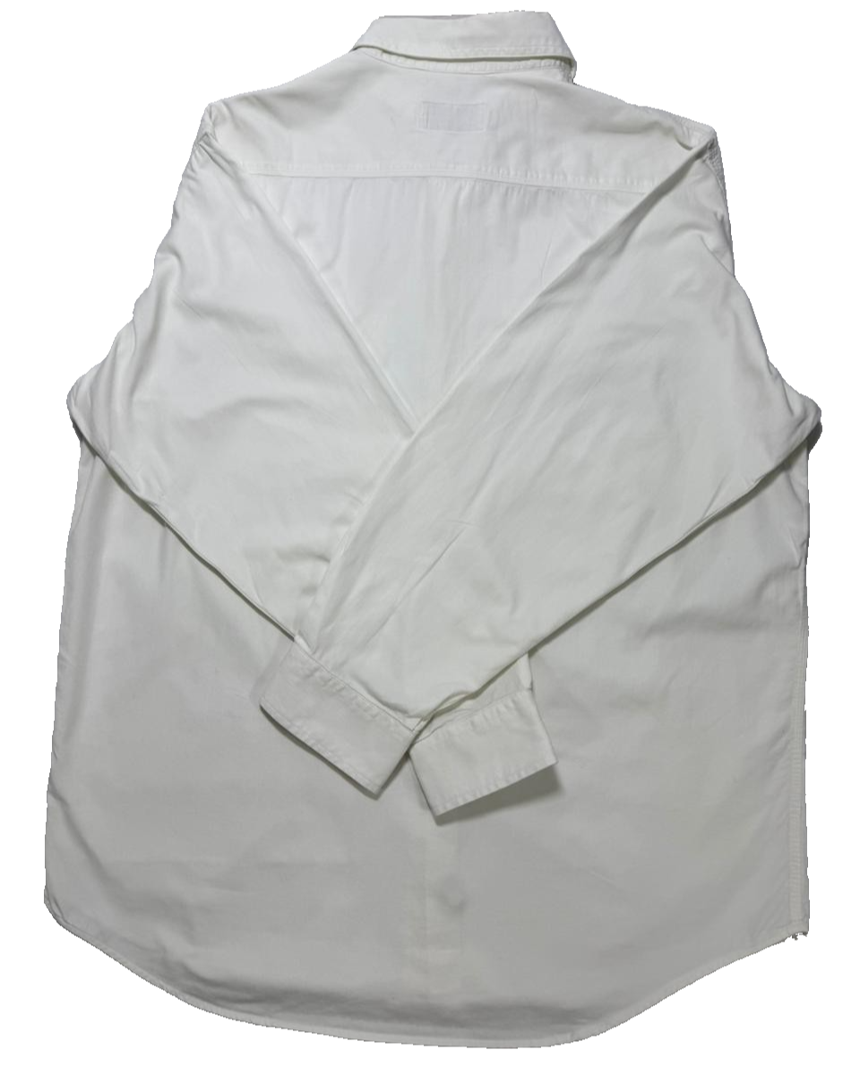 Valentino Jeans Men's Long Sleeve Shirt | Size: M | White | Botton Up