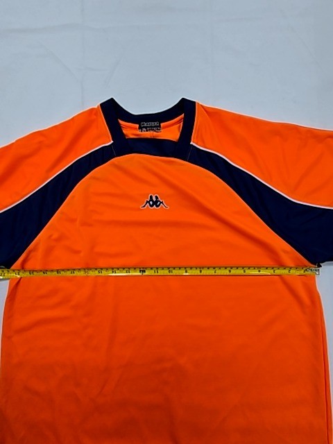 Kappa Orange Large Soccer Jersey Short Sleeve Crew Neck Performance