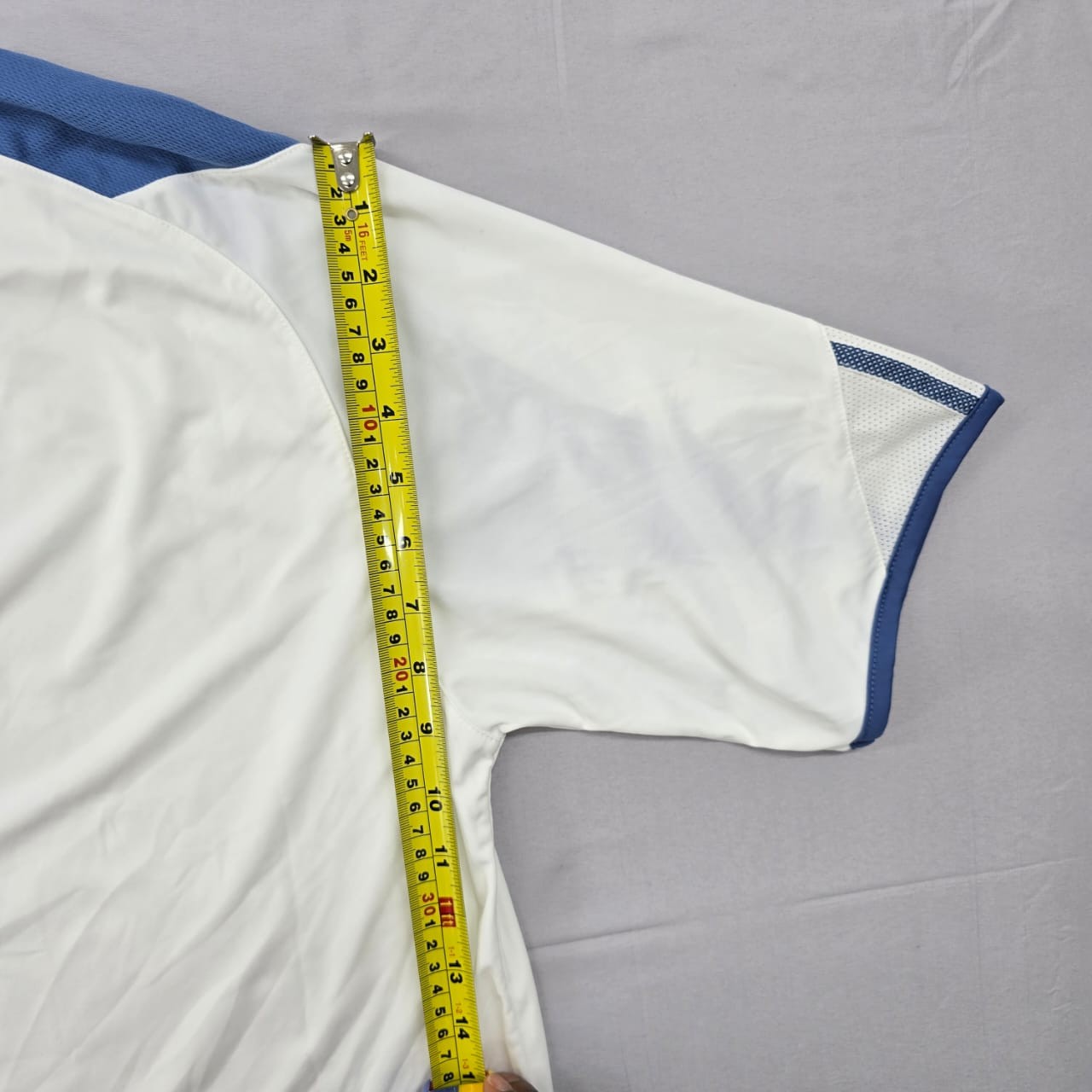 Adidas Men's White Striped Soccer Jersey XL Short Sleeve
