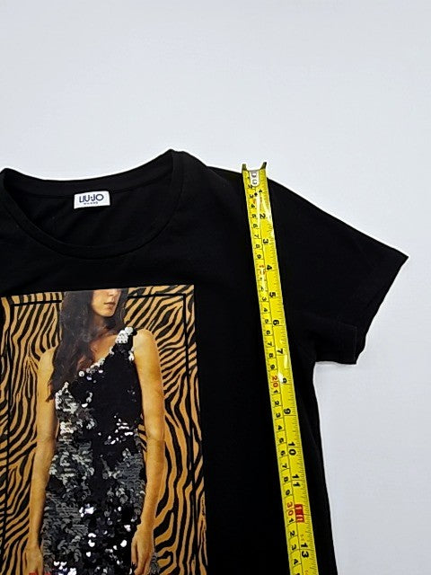Liu Jo Women Black T-Shirt size XS product image 6
