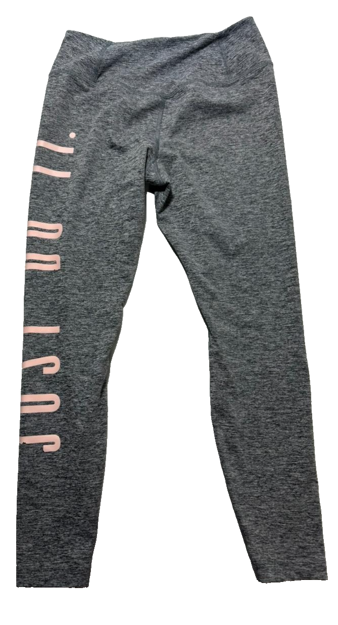 Nike Women'S Power Gym Tights In Grey With A Pink - Size L