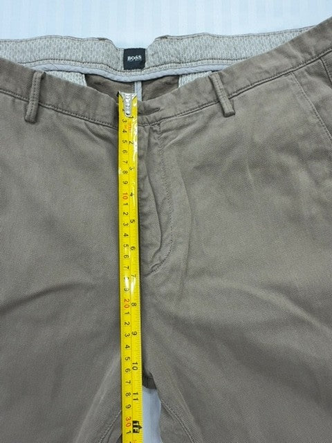 Hugo Boss Men's Khaki Cotton Chinos 36R Regular Fit