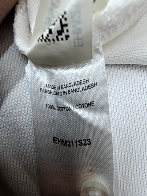 Ellesse Rooks Men's White Polo Shirt Size M Cotton Embroidered