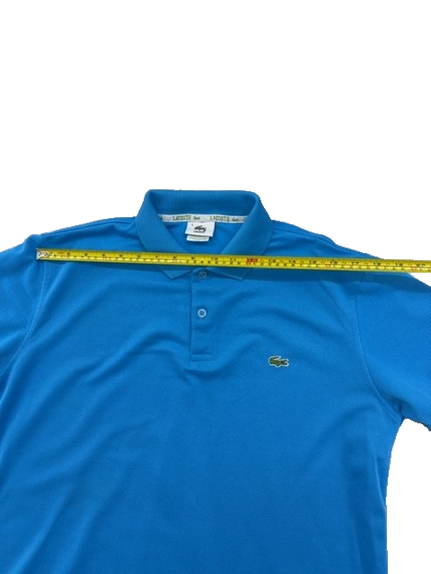 Lacoste Blue Cotton Polo Shirt L Short Sleeve France NWT
