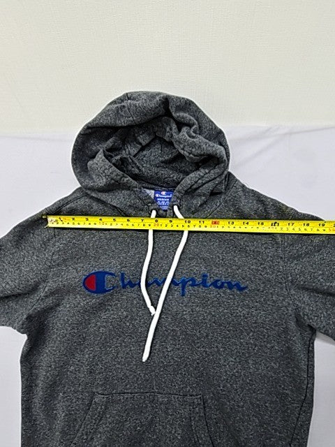 Champion Men's Grey Fleece Pullover Hoodie Medium Regular
