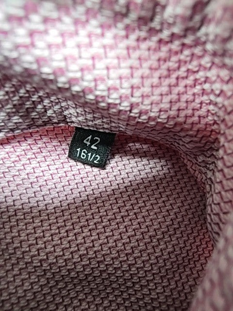 BOSS Mens Pink Slim Fit Dress Shirt Size 42 Long Sleeve Button-Down