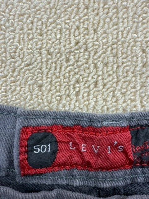 Levi's 501 Original Fit Straight Jeans Men 40x39 Gray Button Fly
