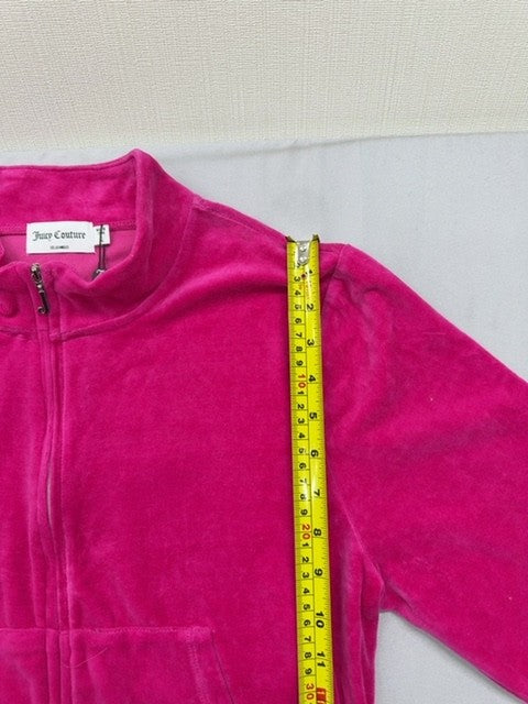 Juicy Couture Pink Velour Tracksuit Jacket XL Long Sleeve Zipper