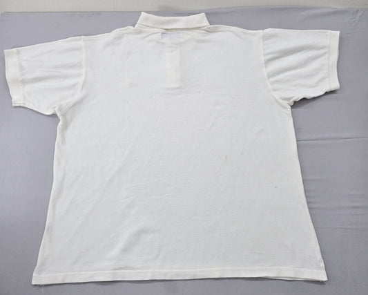 Fila Men's White Polo Shirt – Size XL, Short Sleeve, Cotton