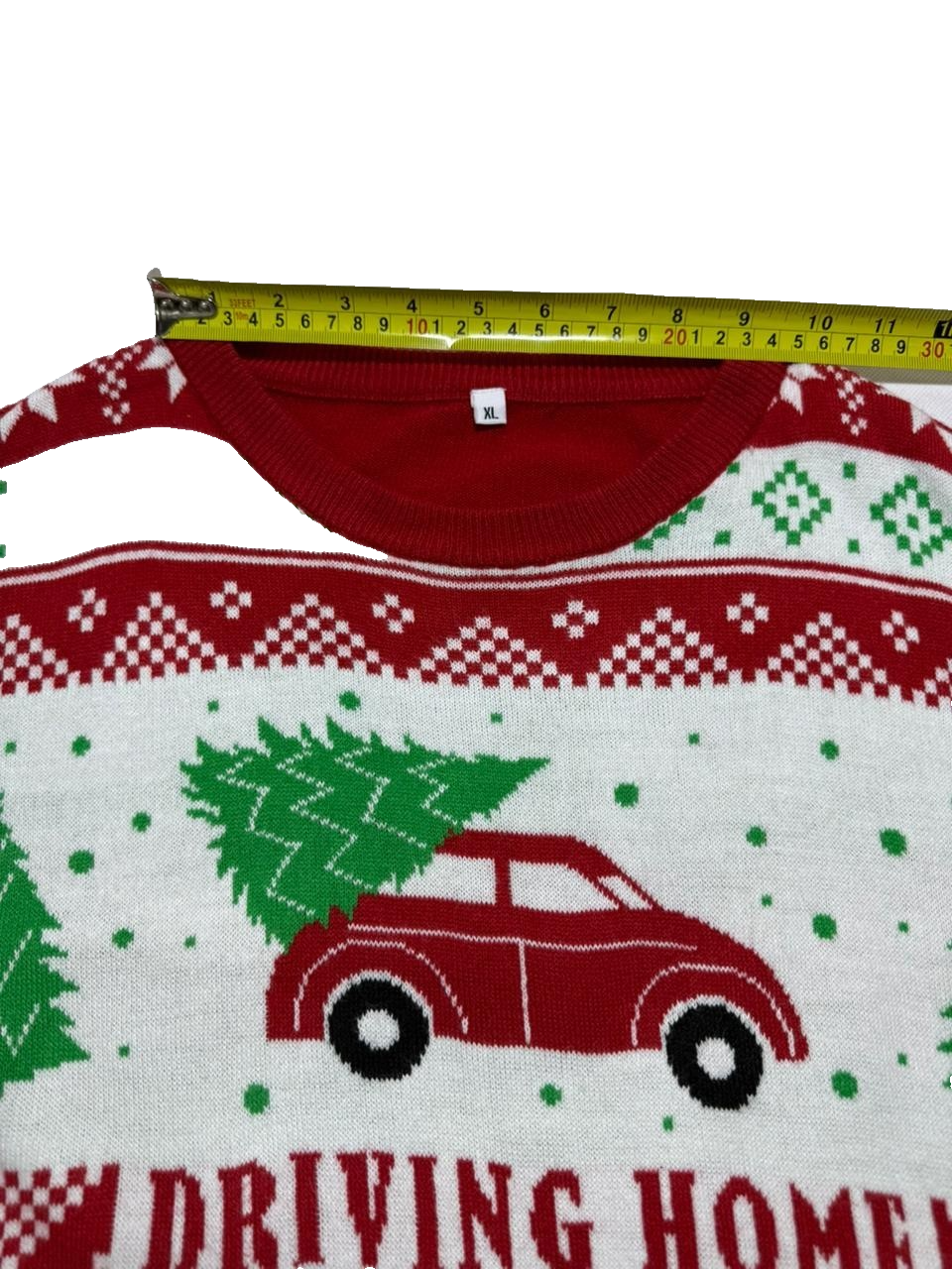 Driving Home For Christmas Holiday Sweater Pullover Long Sleeve Size XL
