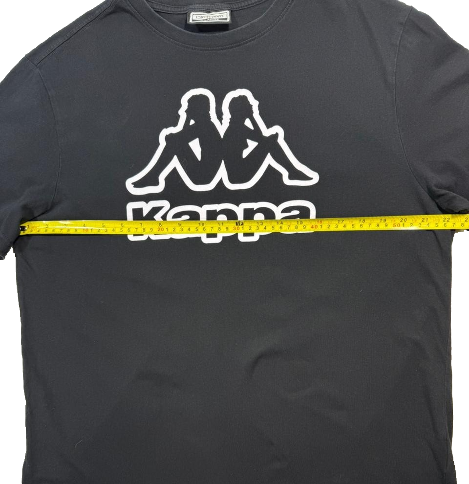 Black Kappa Authentic Logo T-Shirt - Size XL