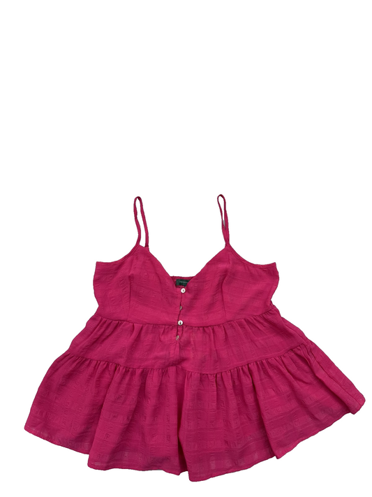 French Connection Women's Pink Tank Top – Size 10, Sleeveless, V-Neck