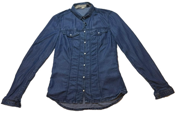 Burberry Brit Blue Denim Button Front Shirt | Size: XS