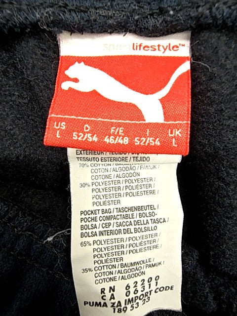 Puma Men's Navy Fleece Sweatpants Size L Regular Fit