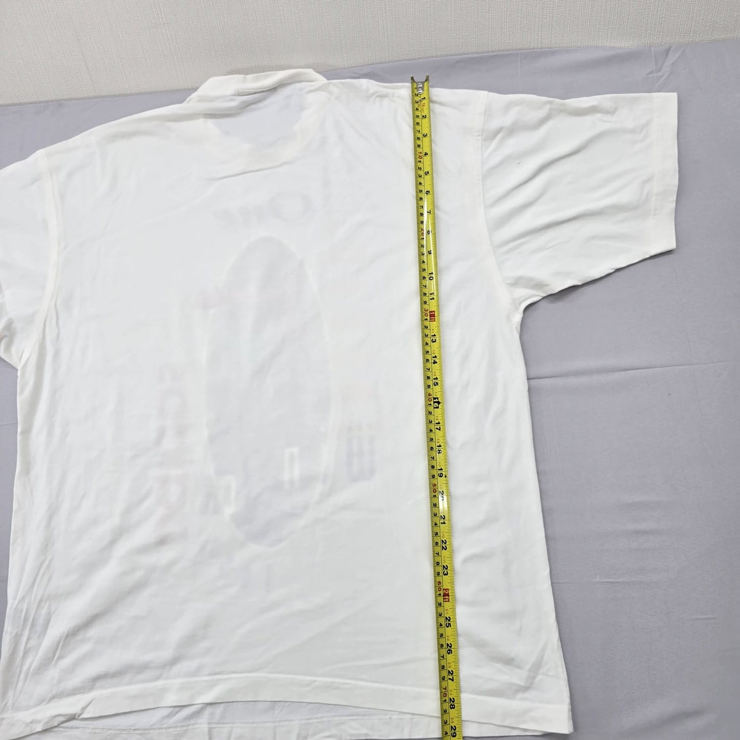 Adidas Men's White Graphic Short Sleeve T-Shirt L Vintage