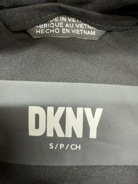 DKNY Black Hooded Puffer Jacket Women's S Packable Winter