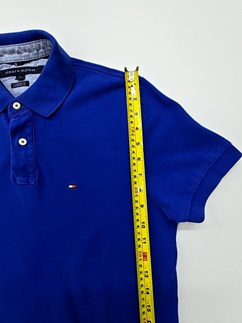Tommy Hilfiger Men Blue Logo Polo Shirt Size M New?